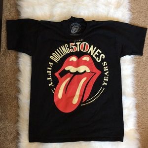 The Rolling Stones 50 years tongue vintage tee